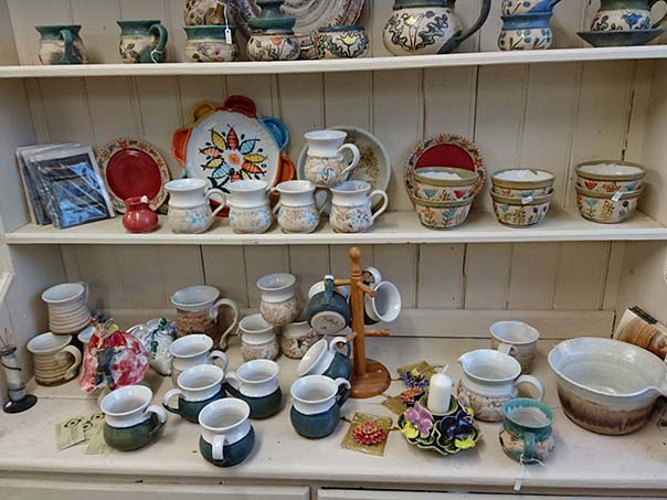 Collection of ceramic cup and plates